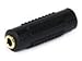Monoprice 3.5mm Stereo Jack to 3.5mm Stereo Jack Adapter - Gold Plated, Black
