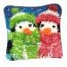 Prettyia DIY Latch Hook Kit Rug Making Crafts for Kids/Adults 16 inch X 16 inch Christmas Snowman