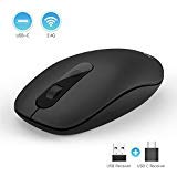 Type C Wireless Mouse, Jelly Comb 2.4G Wireless Mouse USB C Computer Cordless Mice with USB and Type C Receiver Compatible with Notebook, Computer, PC, Laptop, Computer, MacBook and all Type-C Device