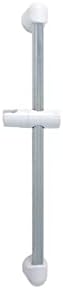 Hairstore White Matte Adjustable Shower Head Holder 20-25mm Rail Bracket 360° view 4