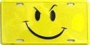 Smirk Face License Plate
