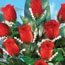 Floral Cemetery Memorial Vase Garden Stake, Red, Large