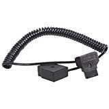 Andoer 2 Pin D-TAP Male to Female Extension Adapter Cable for DSLR Rig Anton Bauer Battery V-Mount Dtap to Dtap Elastic Cable 1M