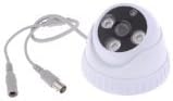 Neewer Indoor Outdoor CCTV Dome Camera 3 Dot Array Lamp 3 IR LED 20mil NTSC Surveillance Camera 1/4" CMOS 6mm Wide View Angle Lens 600TVL Day Night Vision Monitoring Hemisphere Camera -Ideal for Home Shop Warehouse Office