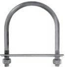 Round Bend, Zinc-Plated, U-Bolt with plate & nuts, 1/2" x 3" x 4-1/2" // 50301 3