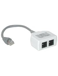 qualconnecttm Cable de 6 en 2 Puerto RJ45 Splitter   Combinador Ethernet, se vende individualmente