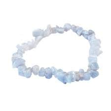 Blue Lace Agate Gemstone Chip Bracelet Amazon Co Uk Kitchen Home