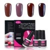 CLAVUZ Soak Of UV LED Gel Nail Polish,4pcs Coffee Colors Collection Kit New Start Manicure Nail Art Kits Gift Sets (BROWN002)