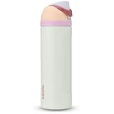 Owala FreeSip Insulated Stainless Steel Water Bottle with Straw for Sports and Travel, BPA-Free, 24-Ounce, Coastal Mist