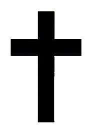 Christian Cross Black Decal Vinyl Sticker|Cars Trucks Vans Walls Laptop| Black |5.5 x 3.5 in|LLI655