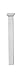 3ft Tall (1 Post) Fence Finishing Post For WamBam Newport No Dig White Picket Fence, Easy Install Outdoor Fence for Backyard or Patio, Outdoor Fencing, No Dig Fence Panels, ZP19003