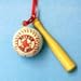 Kurt Adler Boston Red Sox Bat and Ball Ornament
