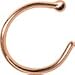 Solid 14k Rose Gold Nose Hoop 20 Gauge 5/16