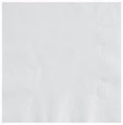 Lapaco 1 Ply 1/4 Fold White Plain Beverage Napkin - 1000 per case.