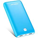 Poweradd Pilot X7 20000mAh Power Bank Dual Smart USB Port 3.4A External Battery Pack with LED Flashlight for iPhone 7, iPad Pro, Galaxy S8, Other Smartphones and Tablets- Blue