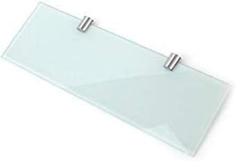 BSM Marketing Set of 2 White Glass shelves Bathroom Kitchen Bedroom 300mm x 100mm (12" x 4" approx), 300mm x 100mm x 6mm - Image 3