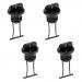 Jili Online 4 Pieces Universal Black Plastic Kayak Dinghy Canoe Boat Hull Thread Drain Plugs Kayak Accessories