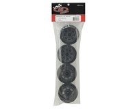DE Racing Speedway SC Short Course Dirt Oval Wheels (Black) (4) (19mm Backspace) (Slash Front) w/12mm Hex