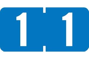 Doctor Stuff - File Folder Labels, Number 1, Compatible with Smead ETSN Series Chart Stickers - ETSN Series Chart Stickers, Blue, 1/2" x 1", #1, 250/Package