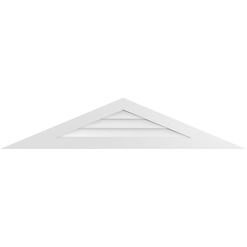 78"W x 16-1/4"H Triangle Surface Mount Signature Urethane Gable Vent 5/12 Pitch…
