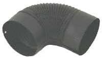 ELBOW CORR 6IN BLACK 24G