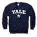 Campus ColorsAdult Arch & Logo Soft Style Gameday Crewneck Sweatshirt (Yale Bulldogs - Blue, Large)