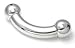 316L Surgical Steel Bent Curved Barbell 0g 0 Gauge 1/2