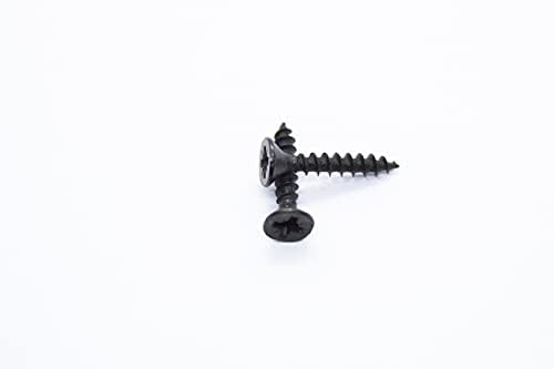 3.5x16 (6x5/8) Black Countersunk Wood Screws Phillips Head Small Steel Screws Chipboard MDF Cabinet Furniture (Pack of 20, 50, 100) (100)