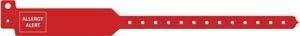 Medical ID Solutions 3204-AA Tri-Laminate Wideface Wristband, Adult, Allergy Alert, 12" Length, Red (Pack of 250)