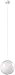 Sea Gull Lighting 6020-15 Hanging Globe One-Light Pendant with Smooth White Glass Diffuser, White Finish