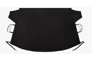 Eamefia Windshield Cover for Ice and Snow | Heavy Duty 600D Oxford Fabric | Windshield Protector for Cars, SUVs, Trucks (Black)