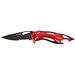 TAC Force TF-705RD Assisted Opening Tactical Folding Knife, Black Half-Serrated Blade, Red Handle, 4-1/2-Inch Closed, Red (2-Pack)