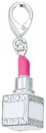 Zable Sterling Silver Enamel Red Lipstick Clip-On Bead Charm ( X mm)