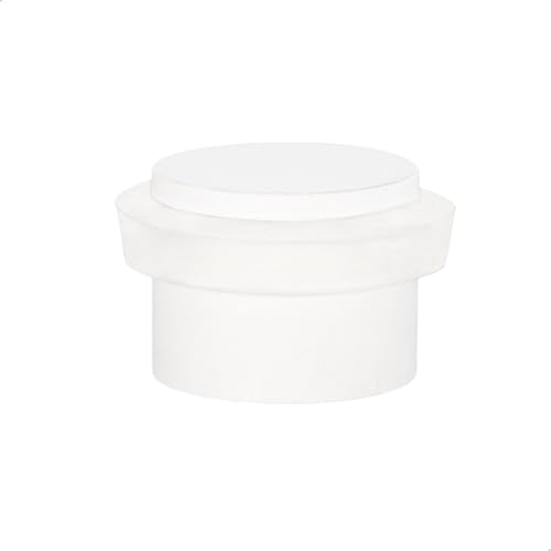 EVI Herrajes | Adhesive White Door Stop | Ø24x20 mm | Solid Stainless Steel | Strong Adhesion | 100% Functional | Mod. I-163GR