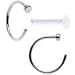 Body Candy Retainer and Pack of 2 Stainless Steel Nose Hoop Rings 20 Gauge 5/16