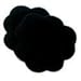 Foot Petals Women's Scalloped Ball of Foot Cushions Long Lasting Pain Relief, High Heel Insert Metatarsal Pads to Prevent Sliding, Black, One Size