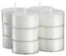 Unscented White Tea Light Candles in Clear Cup Burn 4.5 Hour Set of 12