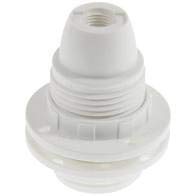 Plastic Lamp Holder - Socket E14 - Threaded Shirt. Pack of 6. (White)