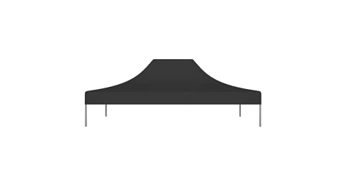Partyzelt-Dach 4x3 m Schwarz 270 g/m² Gartenbauten Pavillon-Rahmen Dächer für Pavillions stabil – Bild 5