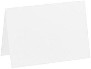 Limited Papers (TM) 4 Bar RSVP White Plain Foldover, 65 Pound Cover, 4.875"X 7 Inch, -100 Cards