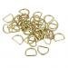 20Pcs Metal D-Ring Buckle Loop Ring for Strap Keeper Gold