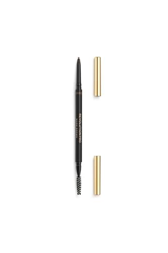 Revolution Pro Define & Fill Micro Eyebrow Pencil, Warm Brown, Long Lasting, Natural Looking Brows, Vegan & Cruelty-Free, 0.04 Oz