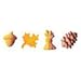 Fall Assortment Thanksgiving Sugar Decorations Cookie Cupcake Cake 12 Count