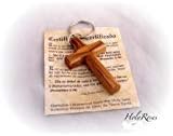 Olive Wood Large Cross Keyring Design (HJW)
