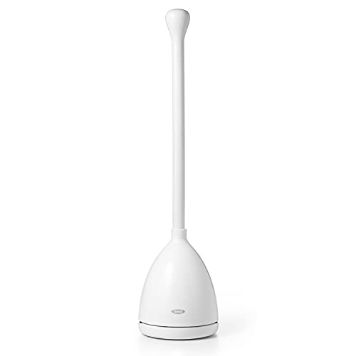 OXO Good Grips Toilet Plunger with Cover,White – Big Daddy Supply