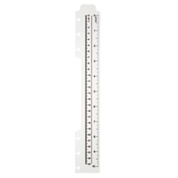 TUL Custom Note-Taking System Discbound Plastic Ruler, 10", Clear
