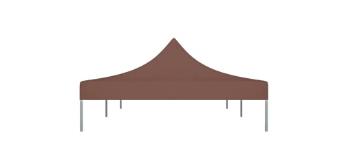 Partyzelt-Dach 6x3 m Braun 270 g/m² Gartenbauten Pavillon-Rahmen Dächer für Pavillions stabil – Bild 6