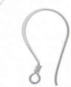 Sterling Silver French Hook Ear Wire With Flat Hook 5 Pair Earring Hooks