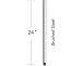 Monte Carlo DR24BS Accessories, Downrod, Brushed Steel