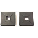 Autmotive Authority 4" Square Rubber Bumper Plug End Cap Cover RV Camper Trailer - 2 Pack
